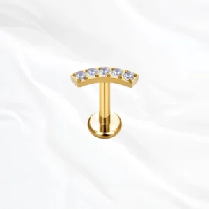 Bijou en titane oreille hypoallergénique doré