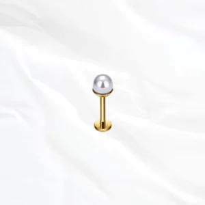 Piercing oreille titane doré