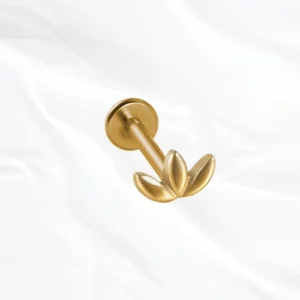bijou titane oreille doré