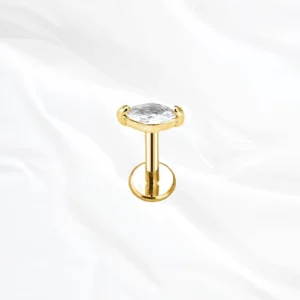Bijou en titane oreille hypoallergénique doré
