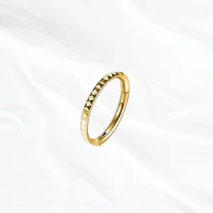 bijou titane oreille doré