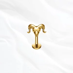 Piercing oreille titane dorée