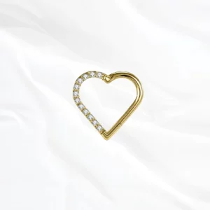Piercing oreille titane doré
