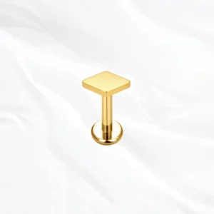 Piercing oreille titane dorée