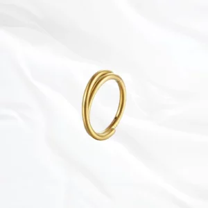 Piercing oreille titane ASTM F136 doré