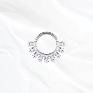 Bijou en titane nez hypoallergénique argenté