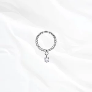 oreille titane design élégant argenté