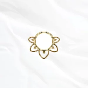 Bijou en titane nez hypoallergénique doré