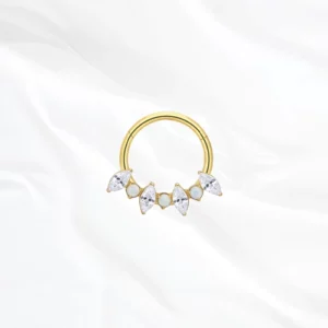 Piercing nez titane dorée
