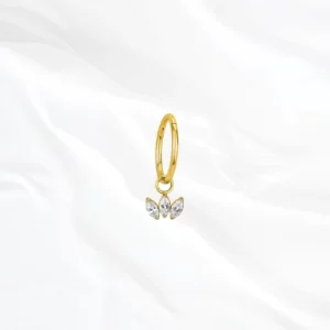 Bijou en titane oreille hypoallergénique doré