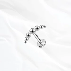 bijou titane oreille argenté