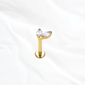 bijou titane oreille doré