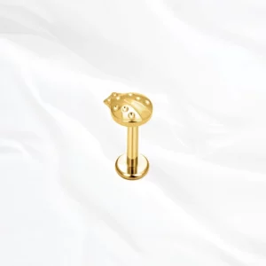 Bijou en titane oreille hypoallergénique doré
