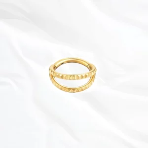 Bijou titane oreille doré