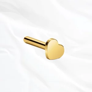 bijoux tige titane oreille doré