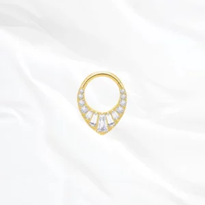 Bijou en titane nez hypoallergénique doré