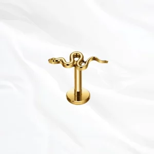 Oreille titane design élégant doré
