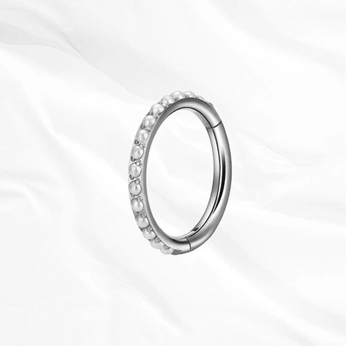 Piercing titane authentique perle argent