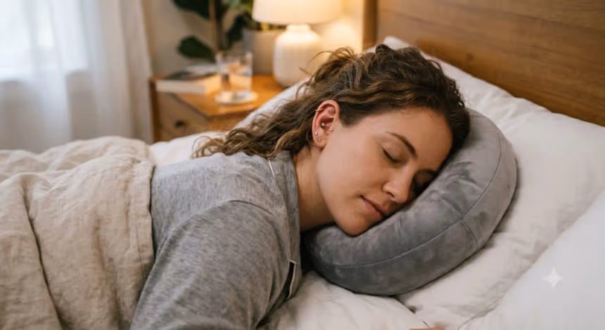Coussin de piercing à trou permettant de dormir sur l'oreille sans appuyer sur le bijou