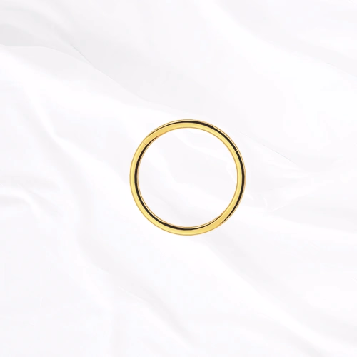Anneau segment clipsable en titane doré Le Simple, jonc fin poli de 1,2 mm