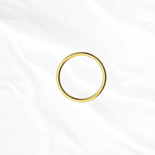 Anneau segment clipsable en titane doré Le Simple, jonc fin poli de 1,2 mm