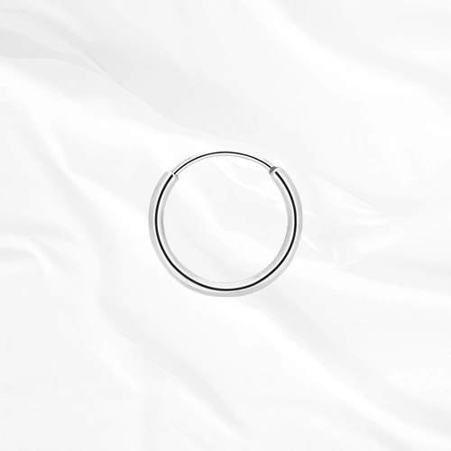 Anneau segment clipsable en titane argenté Le Simple V2, jonc fin, rond et parfaitement poli