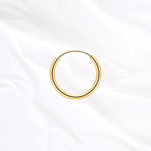 Anneau segment clipsable en titane doré Le Simple V2, jonc fin, rond et parfaitement poli