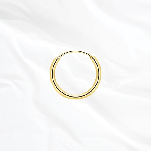 Anneau segment clipsable en titane doré Le Simple V2, jonc fin, rond et parfaitement poli