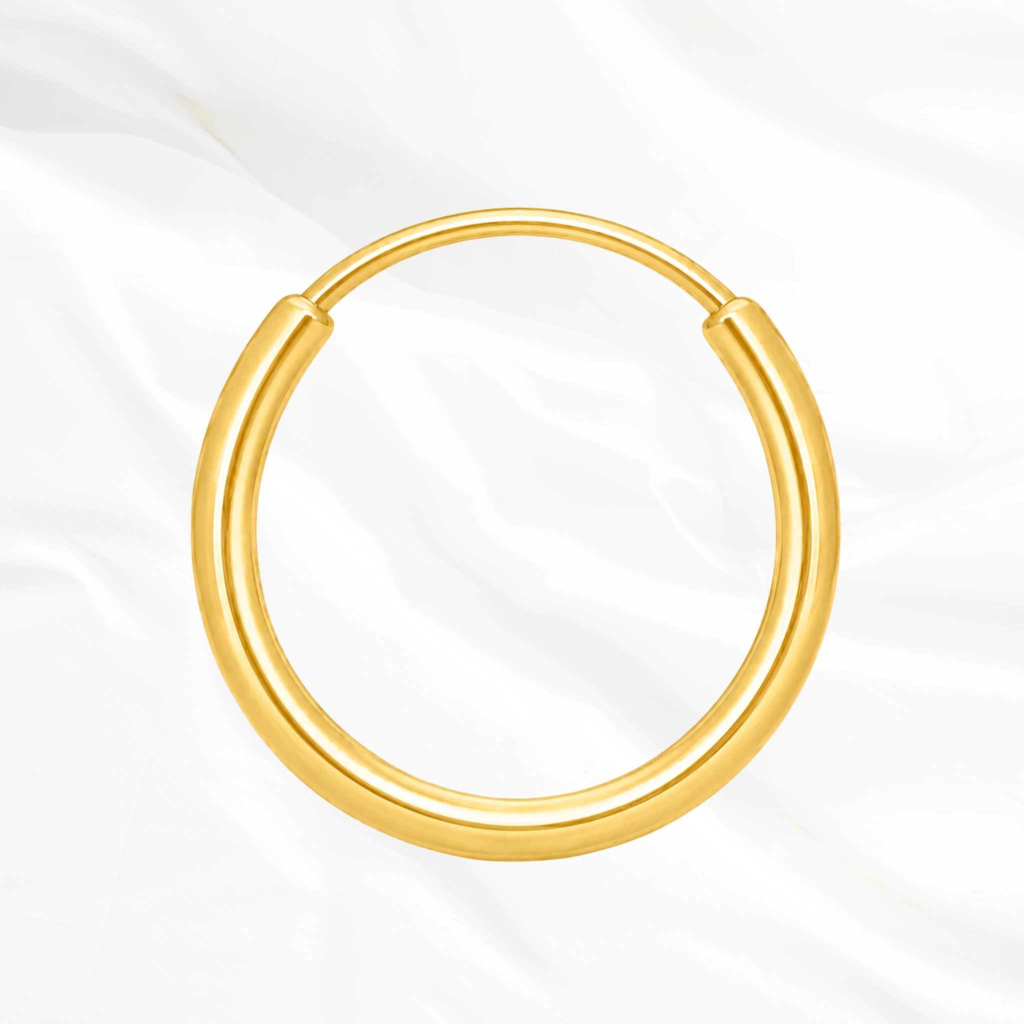 Anneau segment clipsable en titane doré Le Simple V2, jonc fin, rond et parfaitement poli