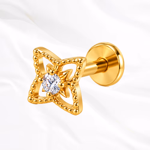 Piercing Le Céleste en titane doré, photo produit
