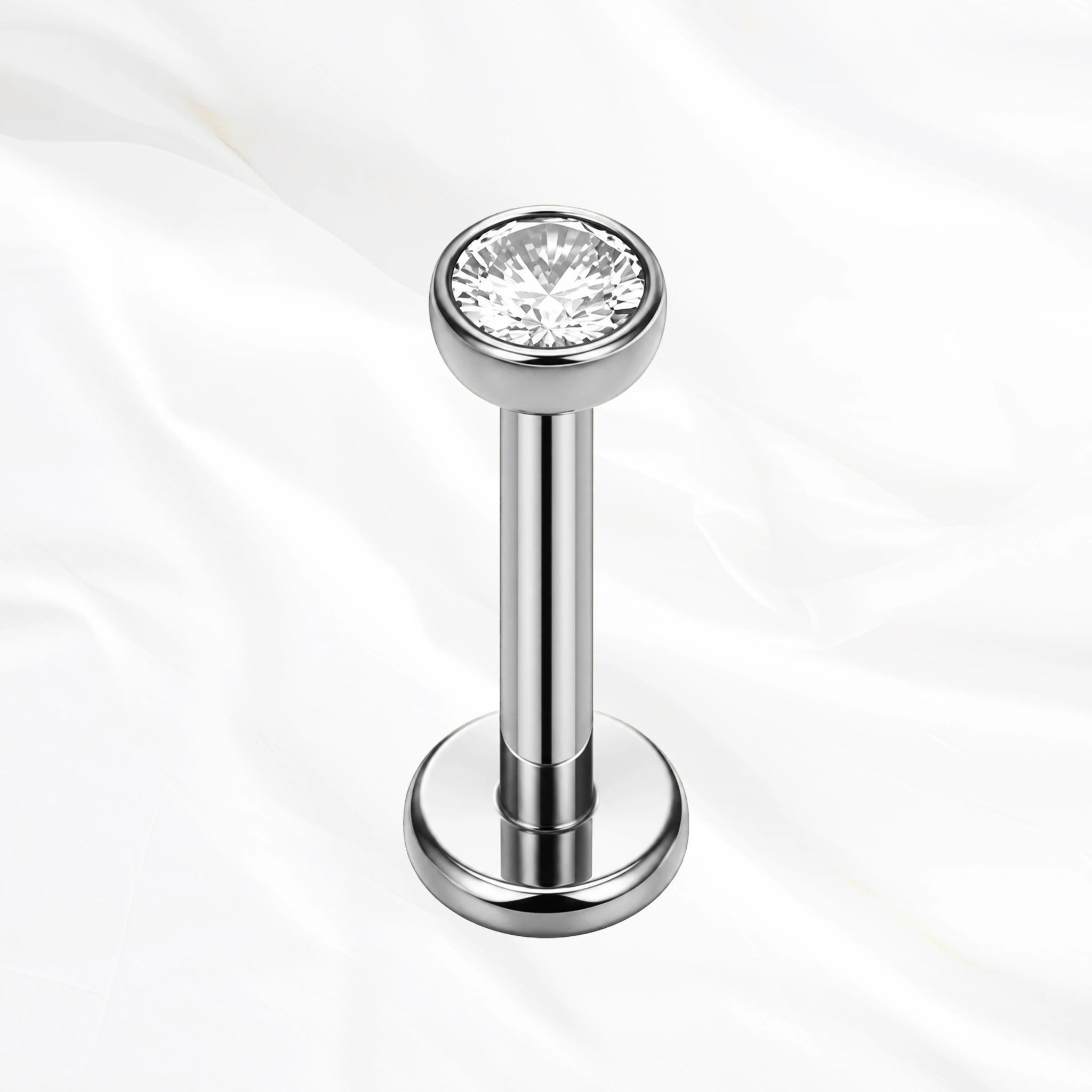 Piercing L'Éclat en titane argenté, photo produit
