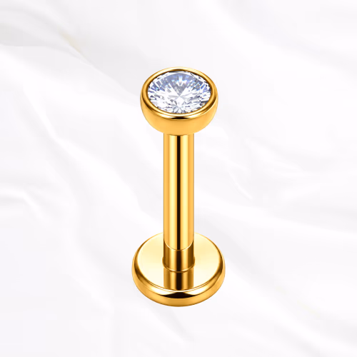 Piercing L'Éclat en titane doré, photo produit