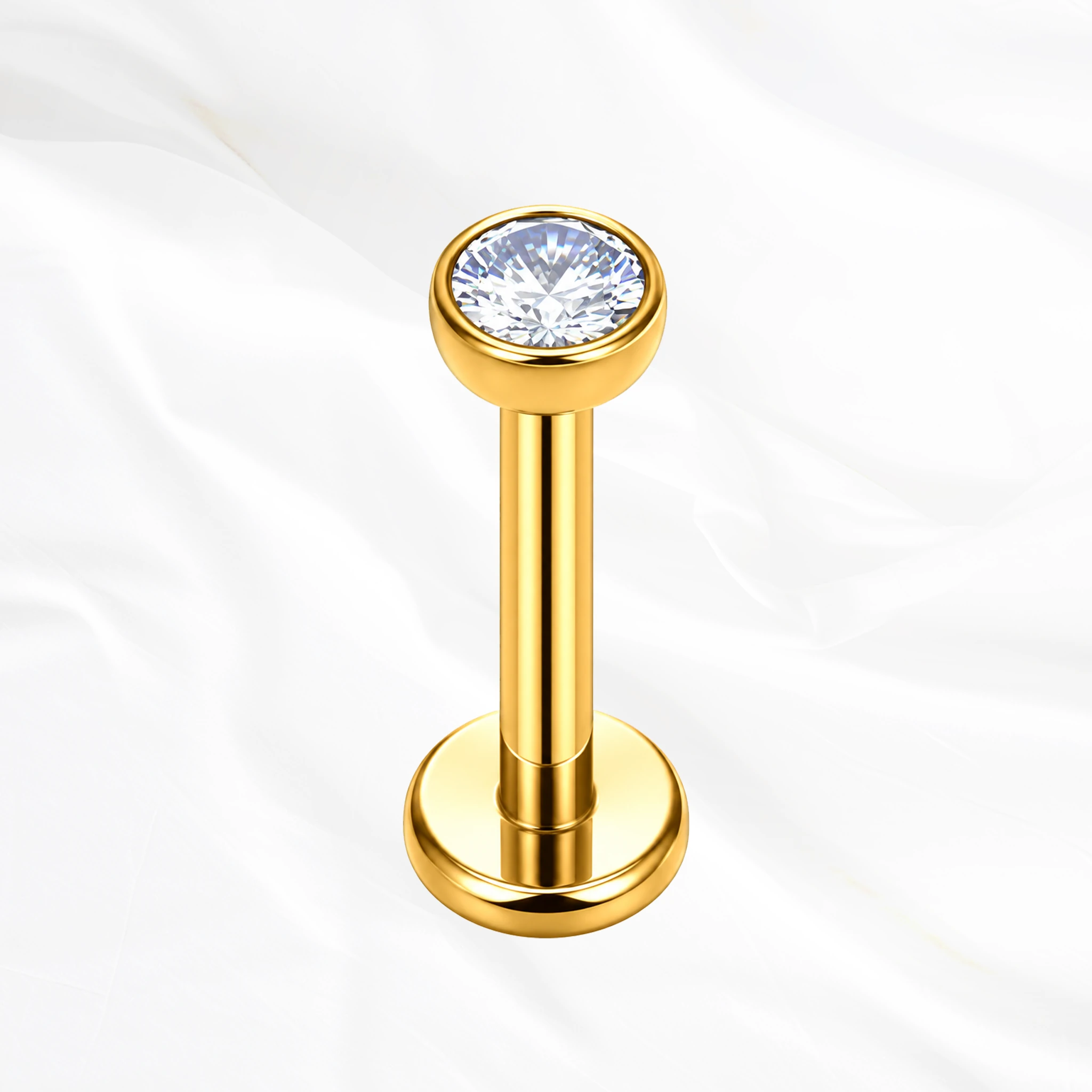 Piercing L'Éclat en titane doré, photo produit