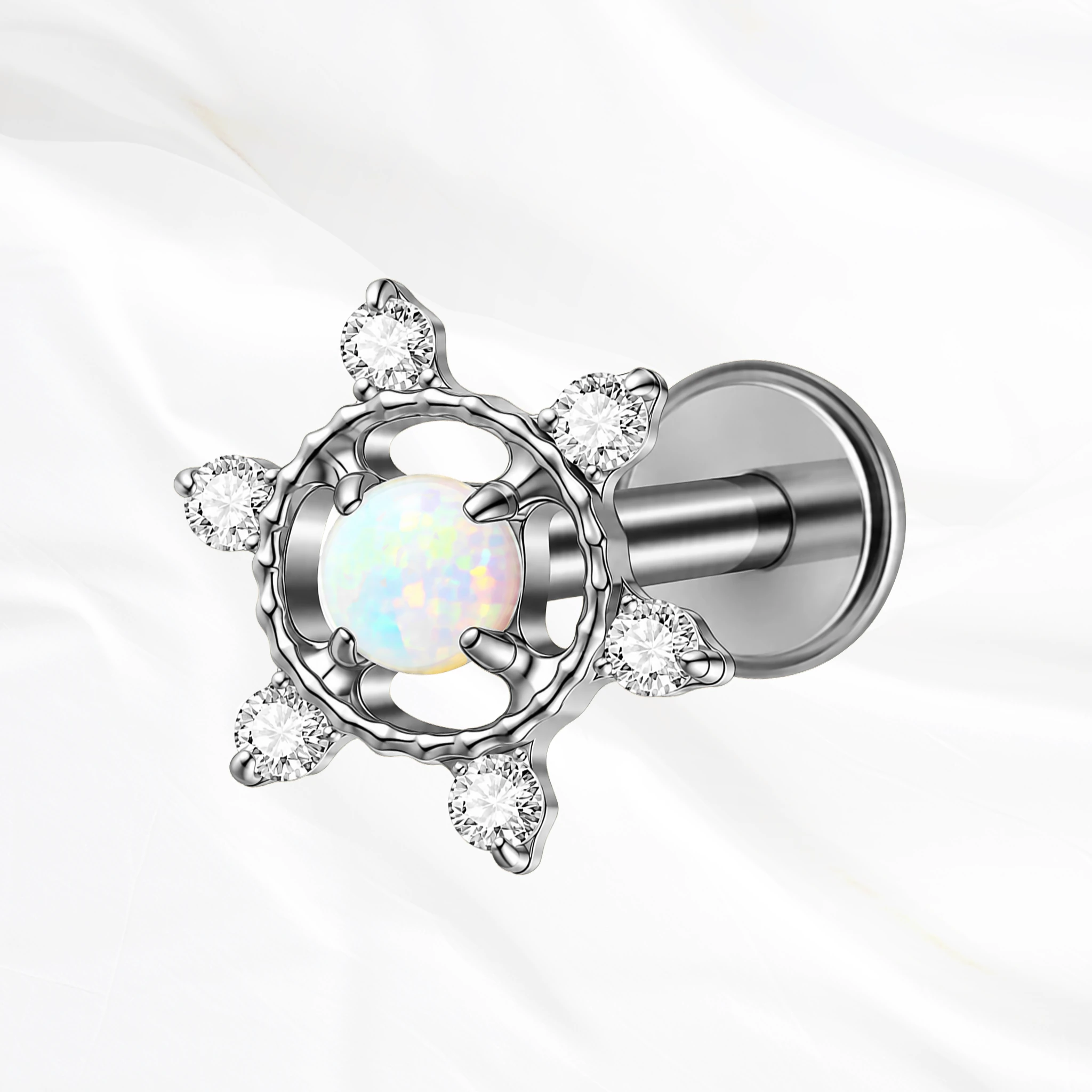 Piercing L'Osmose en titane argenté, photo produit