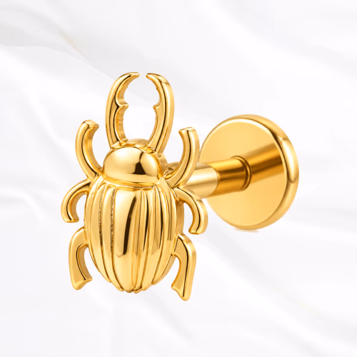 Piercing Le Scarabée en titane doré, photo produit