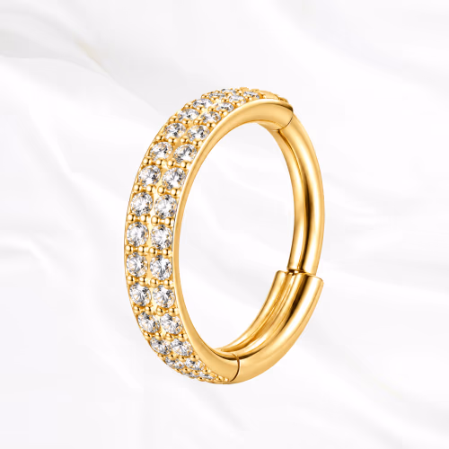 Piercing Le Scintillant en titane doré, photo produit