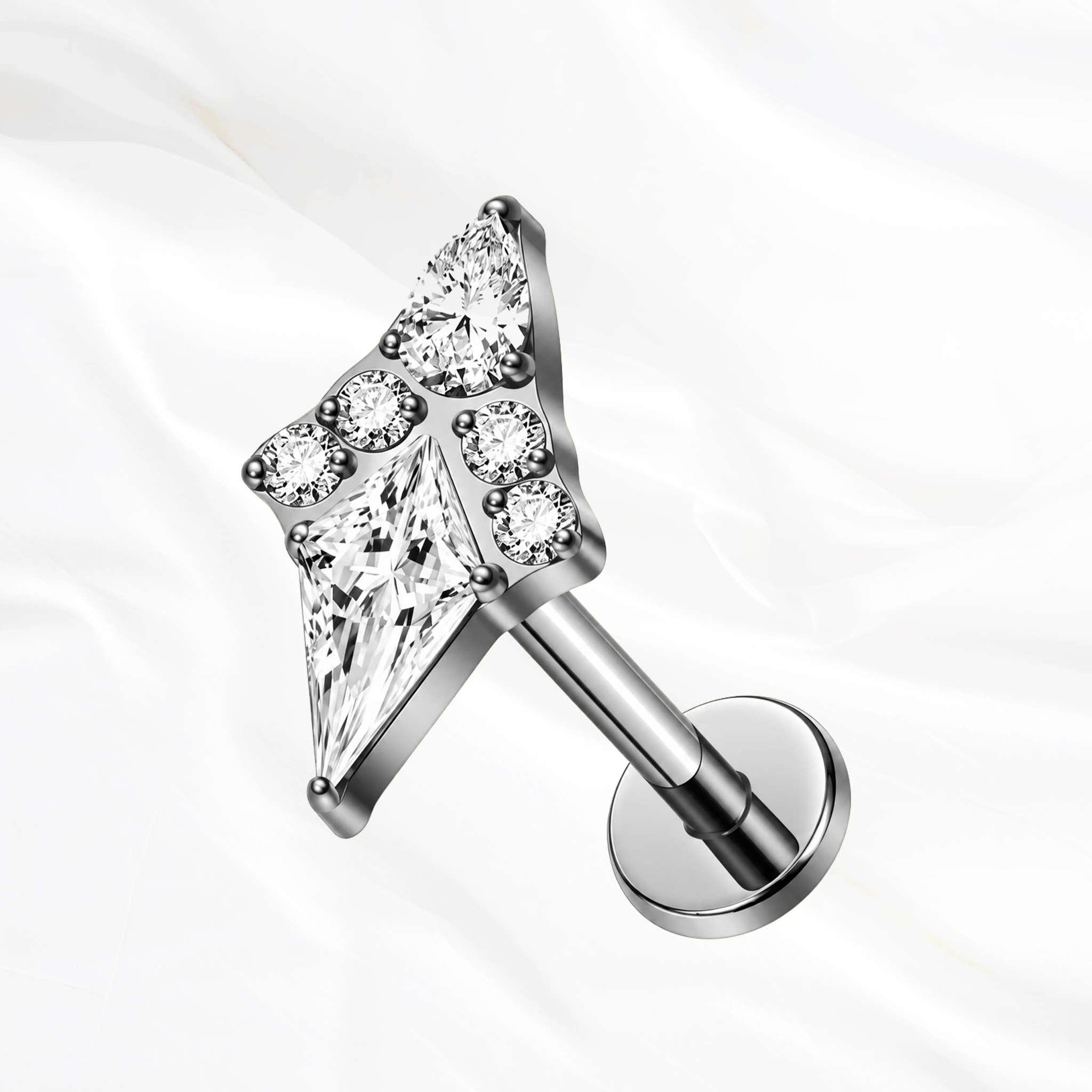 Piercing Le Vaisseau en titane argenté, photo produit